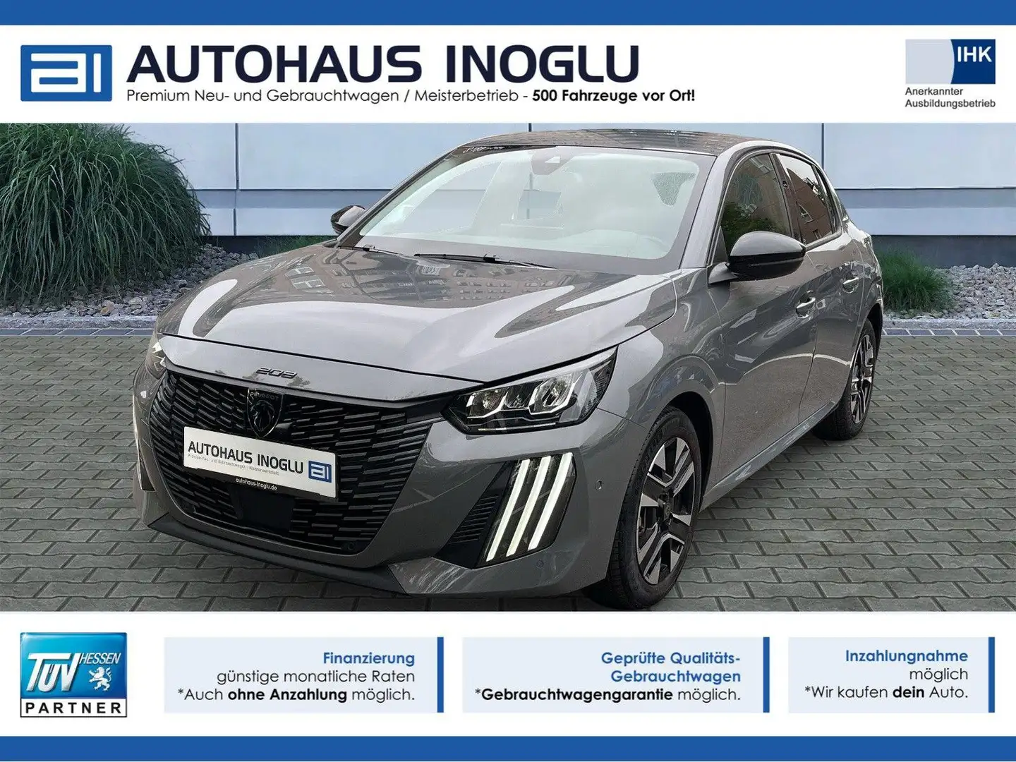 Peugeot 208 1.2 Allure Multimedia+LED+360° Kam+ACC+DAB+P Grau - 1