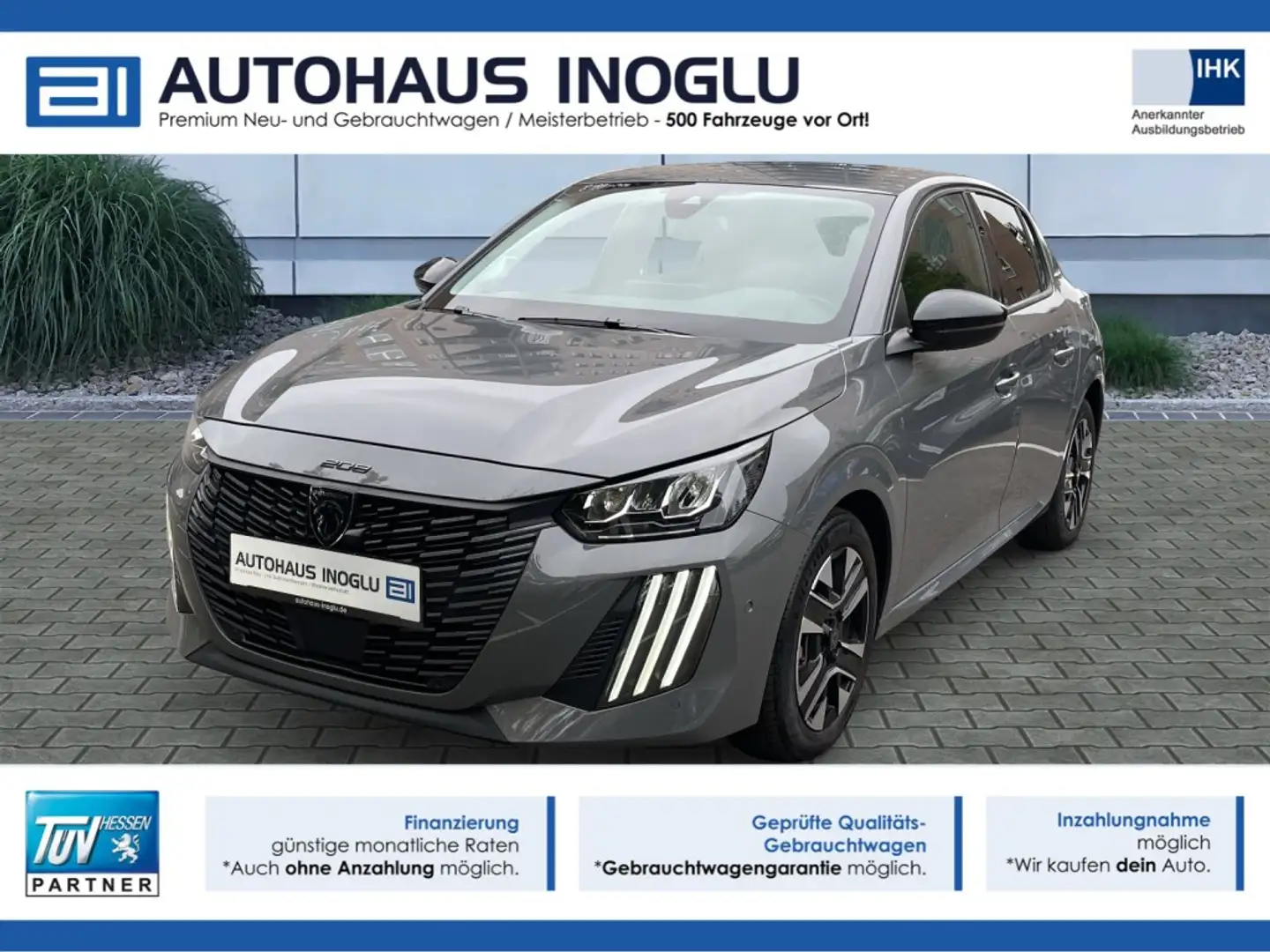 Peugeot 208 1.2 Allure Multimedia+LED+360° Kam+ACC+DAB+PDC+ Grau - 1