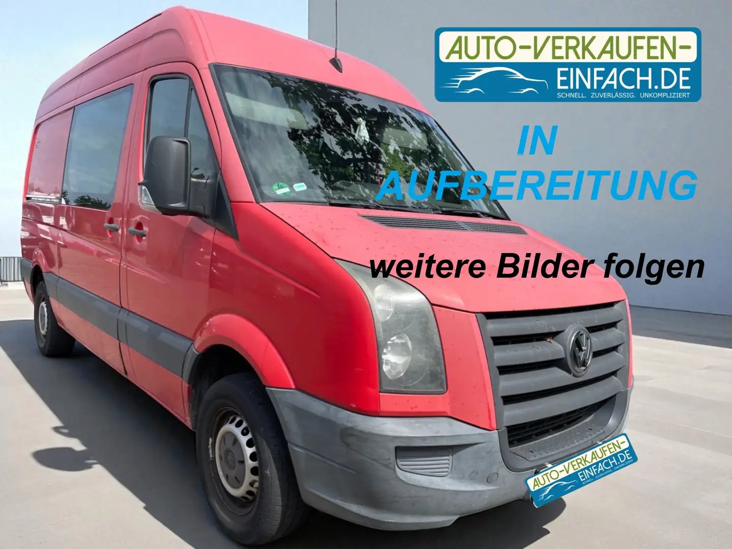 Volkswagen Crafter 2.5 TDI,L2H2,Mwst,5 SITZE,AHK,TÜV,Service NEU Rojo - 1