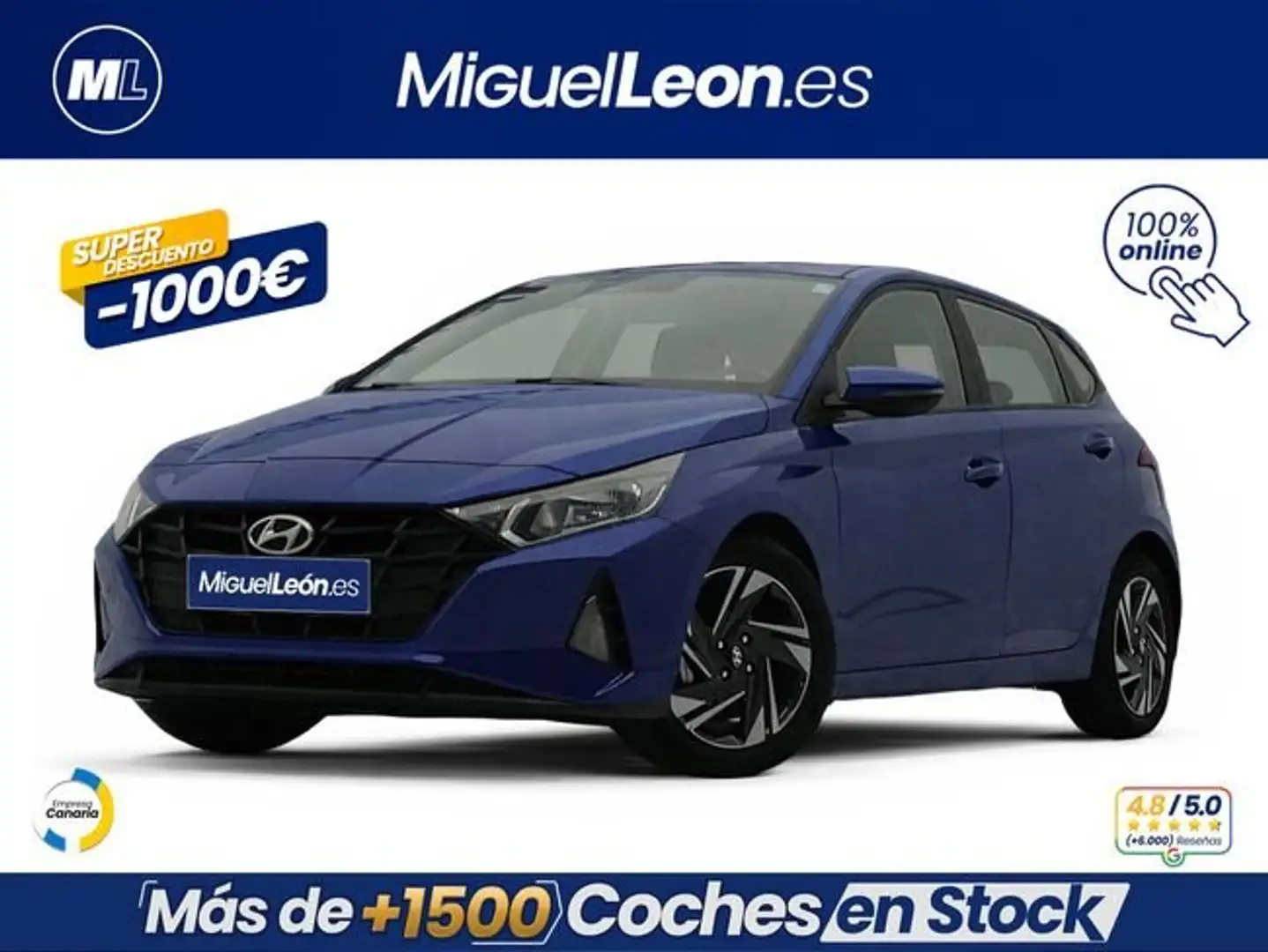 Hyundai i20 1.0 TGDI SLX 100 Azul - 1