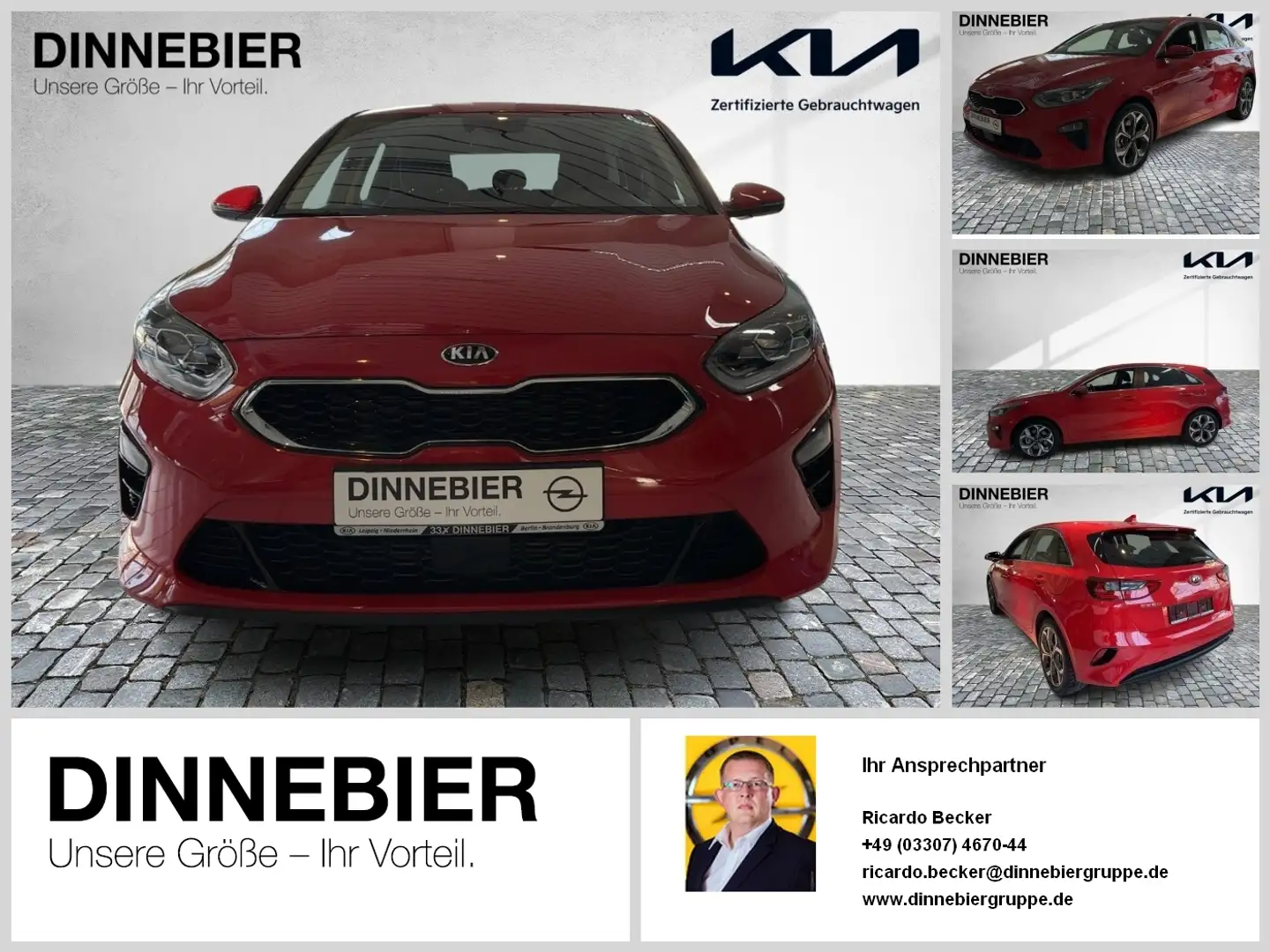 Kia Ceed / cee'd CEED Spirit 1.4T LED+Navigation+Kamera+SHZ Rot - 1