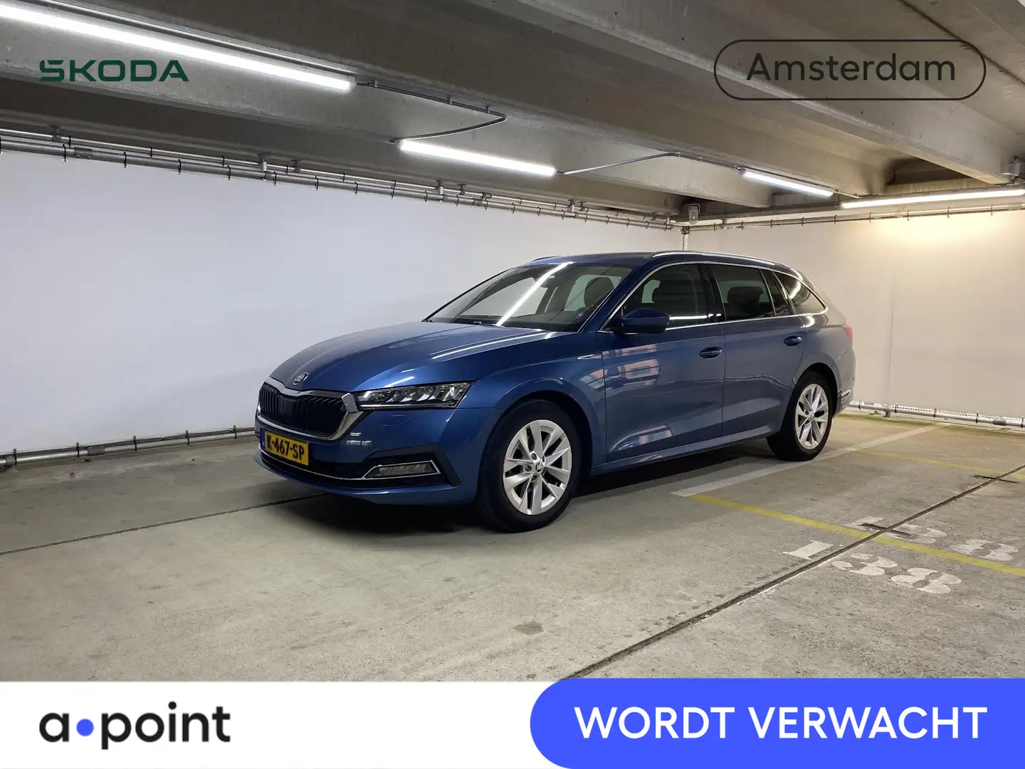 Skoda Octavia Combi 1.0 e-TSI Business Edition Plus 110 pk Autom Blauw - 1