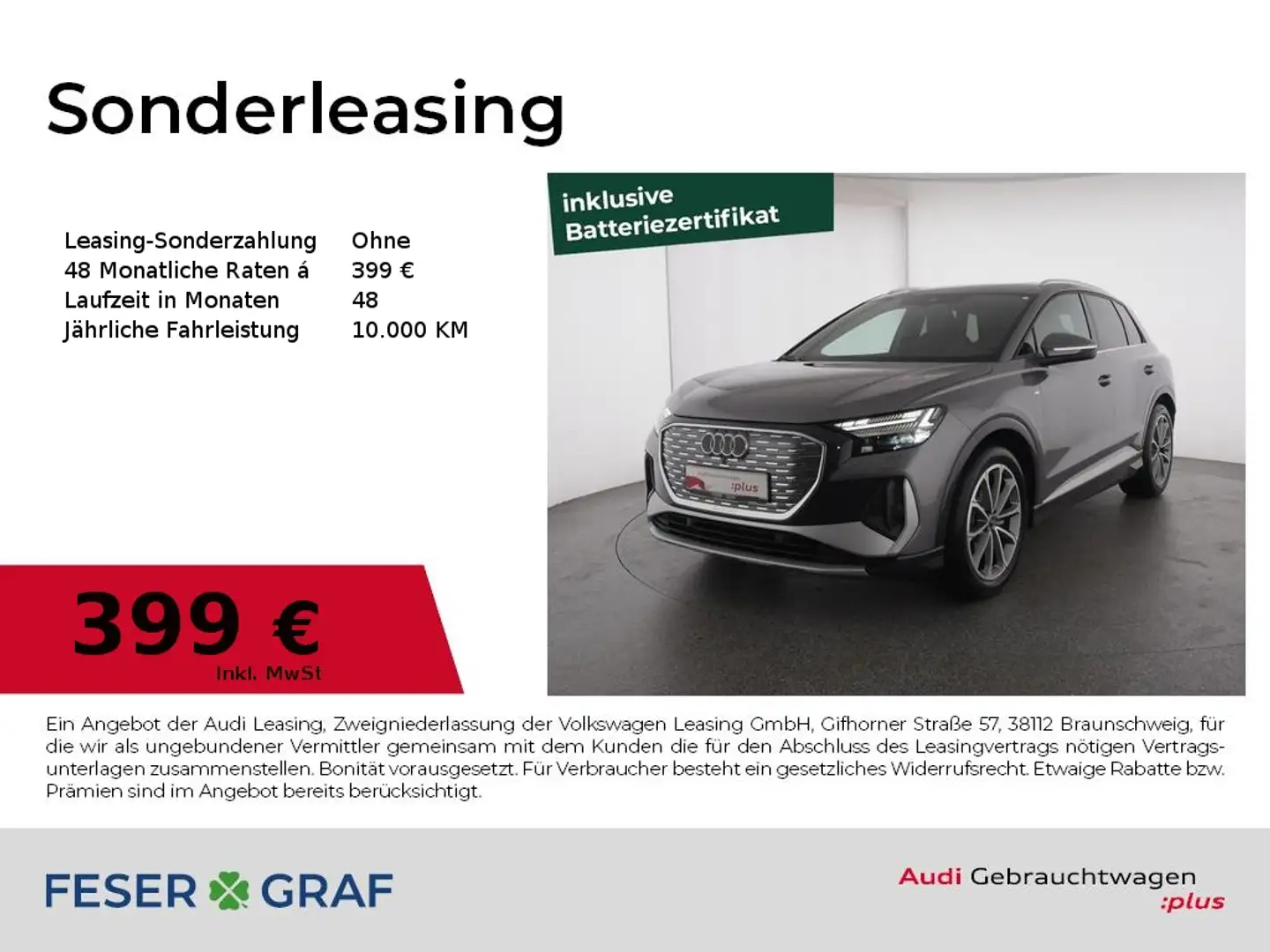 Audi Q4 e-tron S line 35 e-tron Pano./Wärmepumpe/AHK/ACC/20" Grau - 1