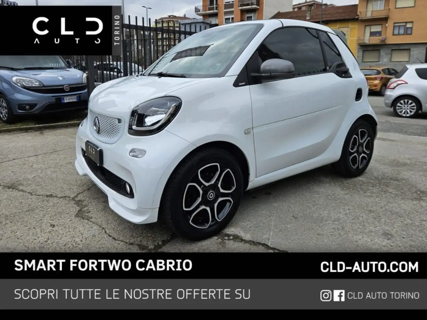 smart forTwo 90 0.9 Turbo twinamic cabrio Passion Bianco - 1