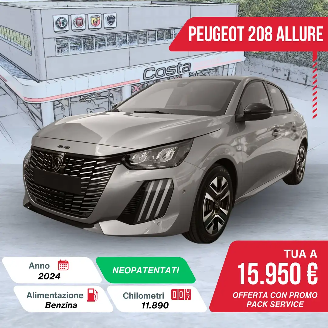 Peugeot 208 PureTech 100 Stop&Start 5 porte Allure Grigio - 1