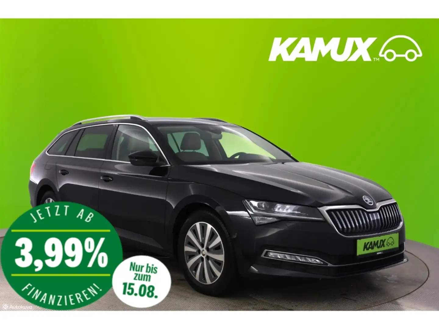 Skoda Superb 2.0TDI Combi DSG Style+LED+NAVI+VIRTUAL Zwart - 1