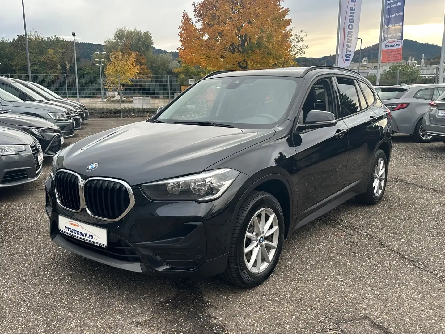 BMW X1 sDrive 18dA Advantage Leder Navi AC Alu AHK** Schwarz - 1