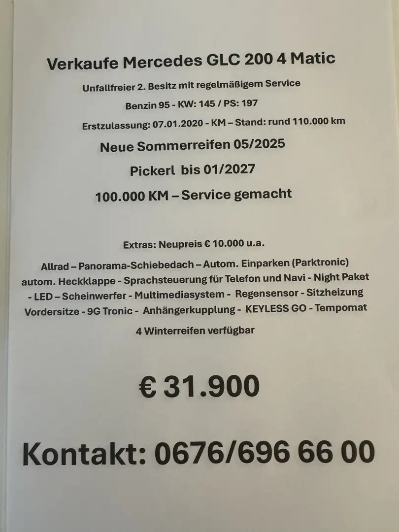 Mercedes-Benz GLC 200 GLC 200 4MATIC Aut. Schwarz - 2