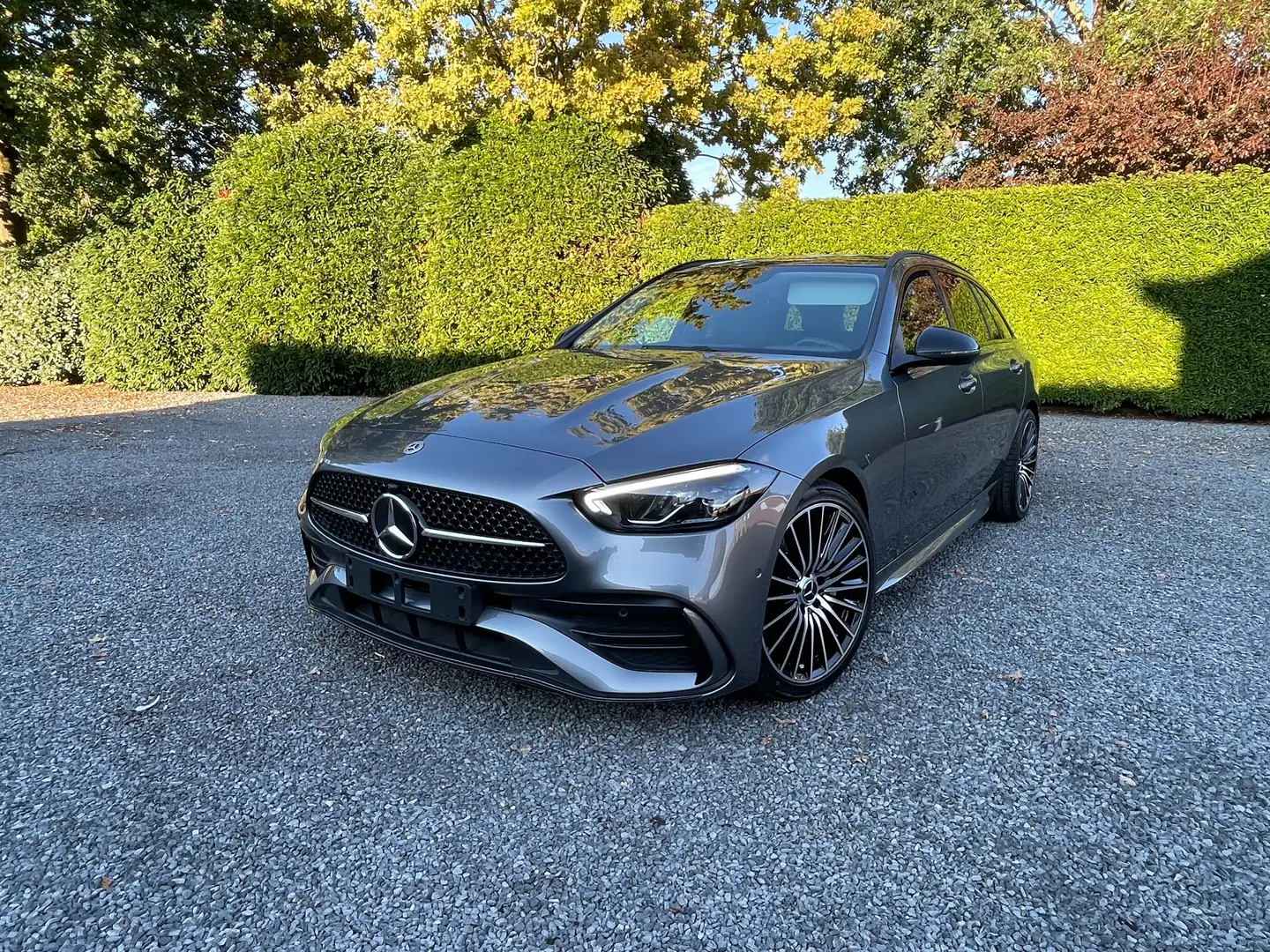 Mercedes-Benz C 180 ⚡9-TRONIC AMG Line Break/ Pdc+cam/ Crply/ CC⚡ Gris - 1
