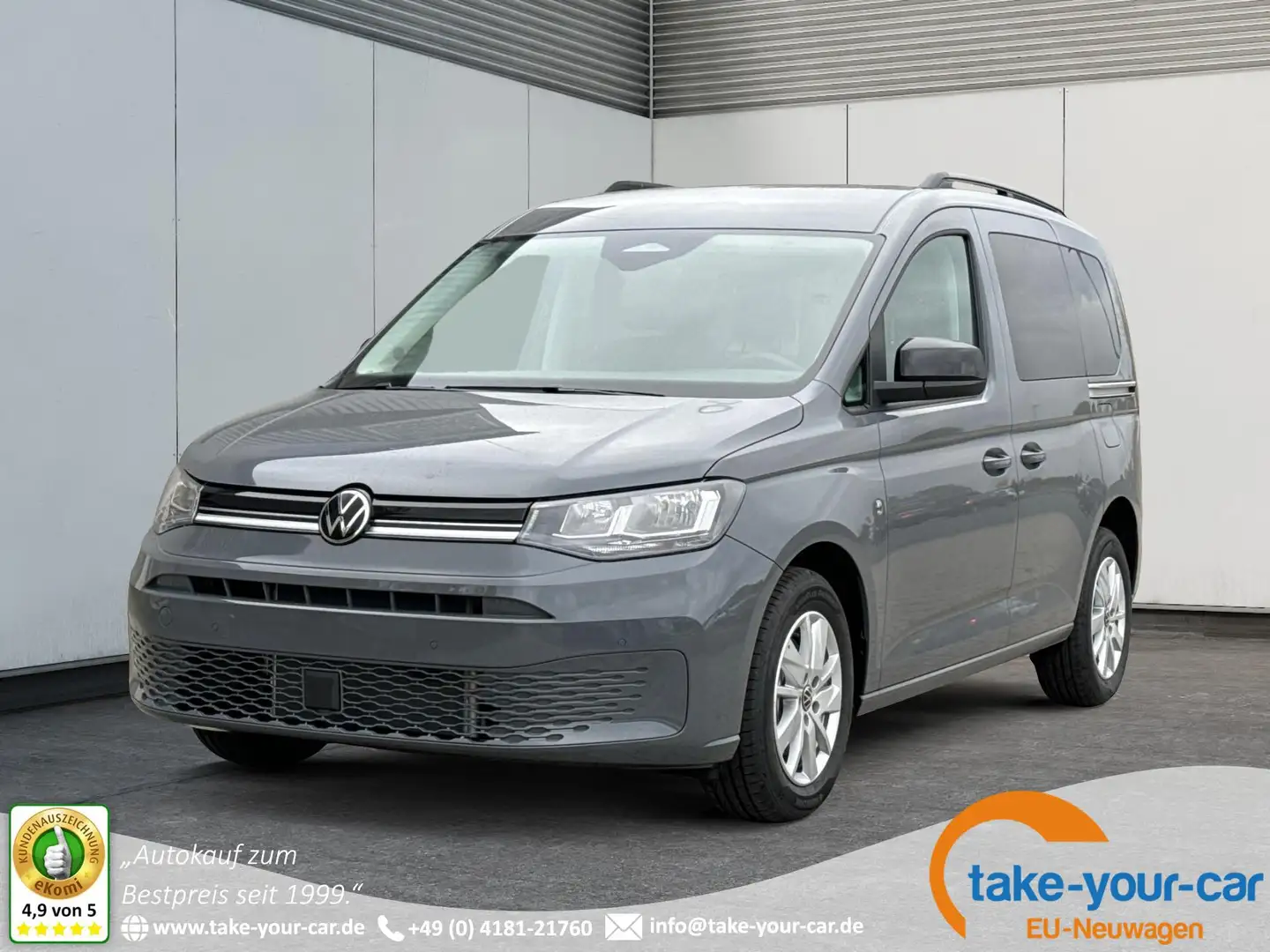 Volkswagen Caddy Life AHK+ACC+KAMERA+SHZ+KLIMA+16" ALU 2.0 TDI 9... Grau - 1