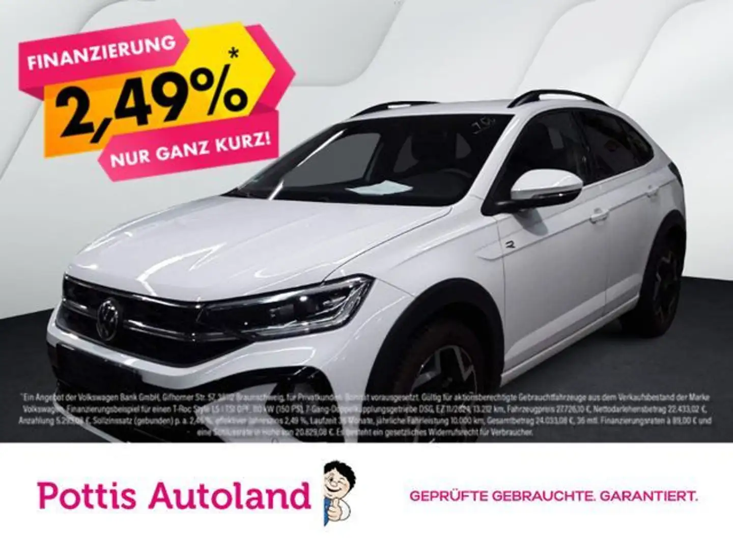 Volkswagen Taigo 1.5 TSI DSG R-LINE AHK NAVI IQ.LIGHT KAMER Weiß - 1