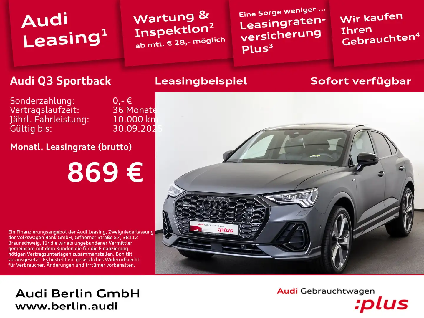 Audi Q3 S line 45 TFSI quattro S tronic Gris - 1