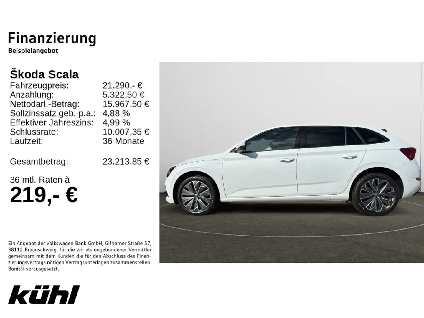Skoda Scala 1.0 TSI DSG Tour LED,ACC Weiß - 2