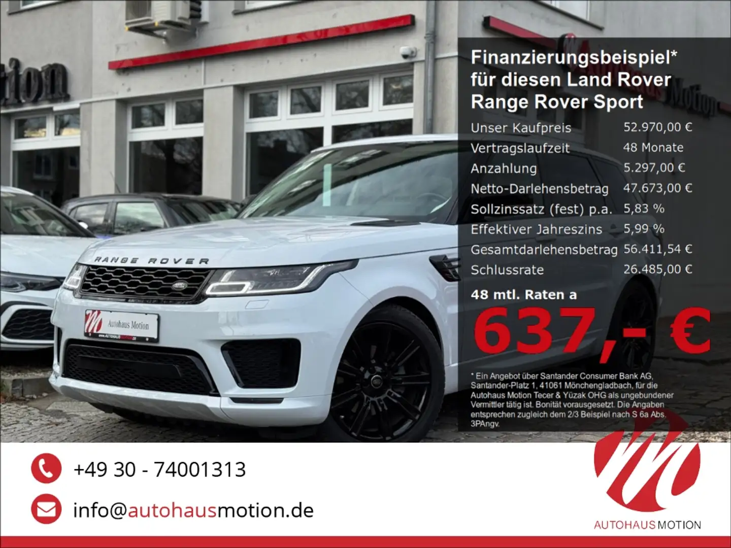 Land Rover Range Rover Sport HSE Dynamic D300 Pano 2x Fond TV Blanc - 1
