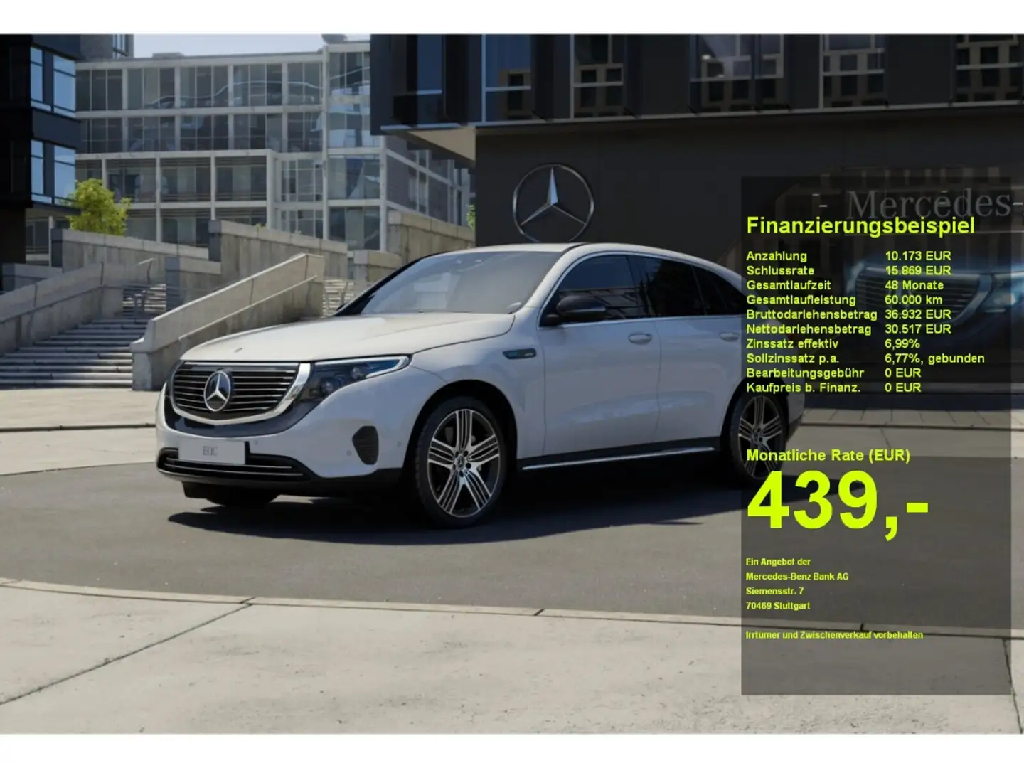 Mercedes-Benz EQC 400 4M AHK DISTRONIC Schiebedach MultiLED Weiß - 1