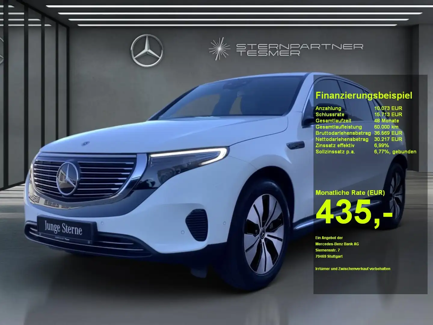 Mercedes-Benz EQC 400 4M AHK DISTRONIC Schiebedach MultiLED Blanc - 1