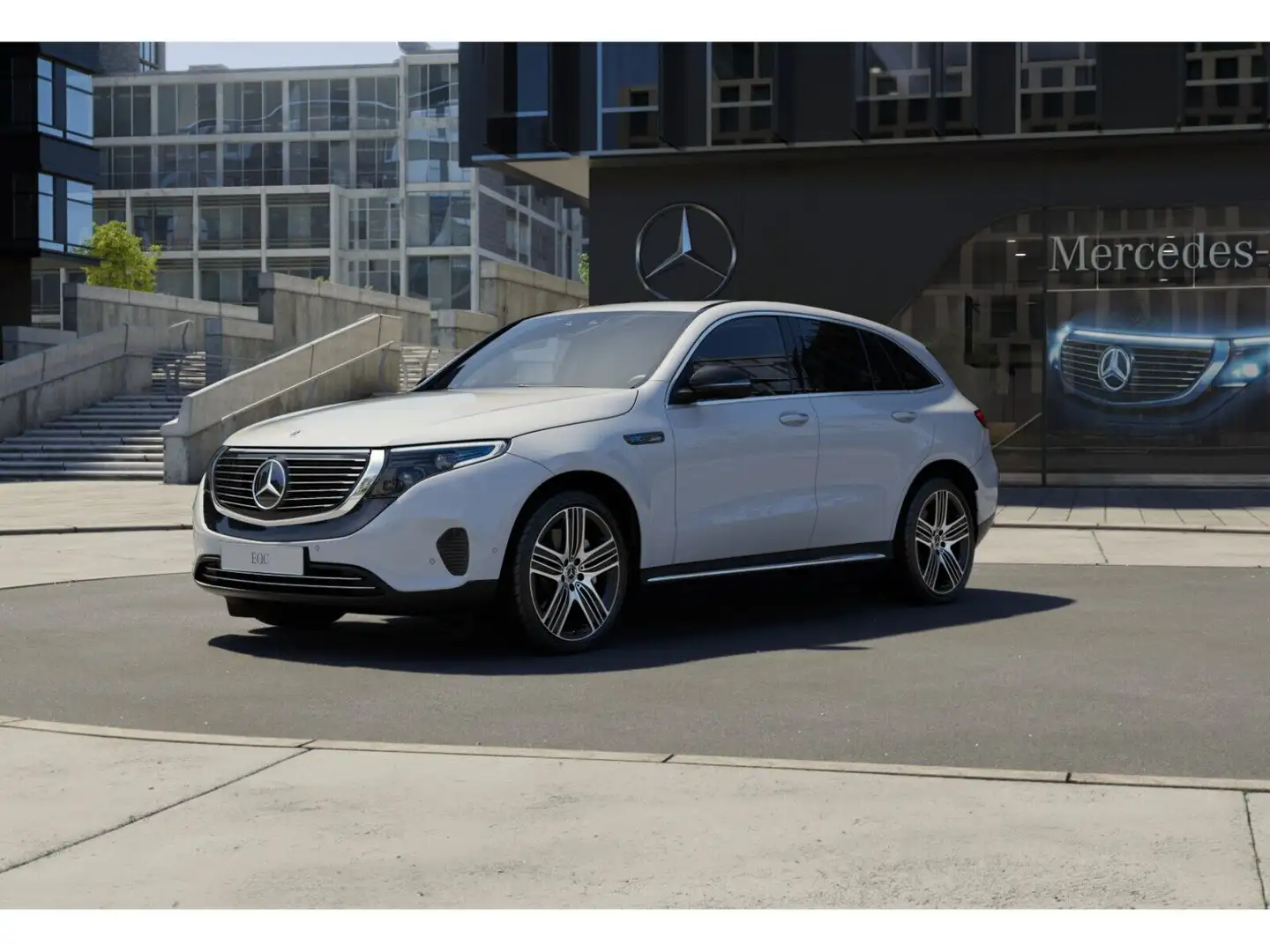 Mercedes-Benz EQC 400 4M AHK DISTRONIC Schiebedach MultiLED Weiß - 2