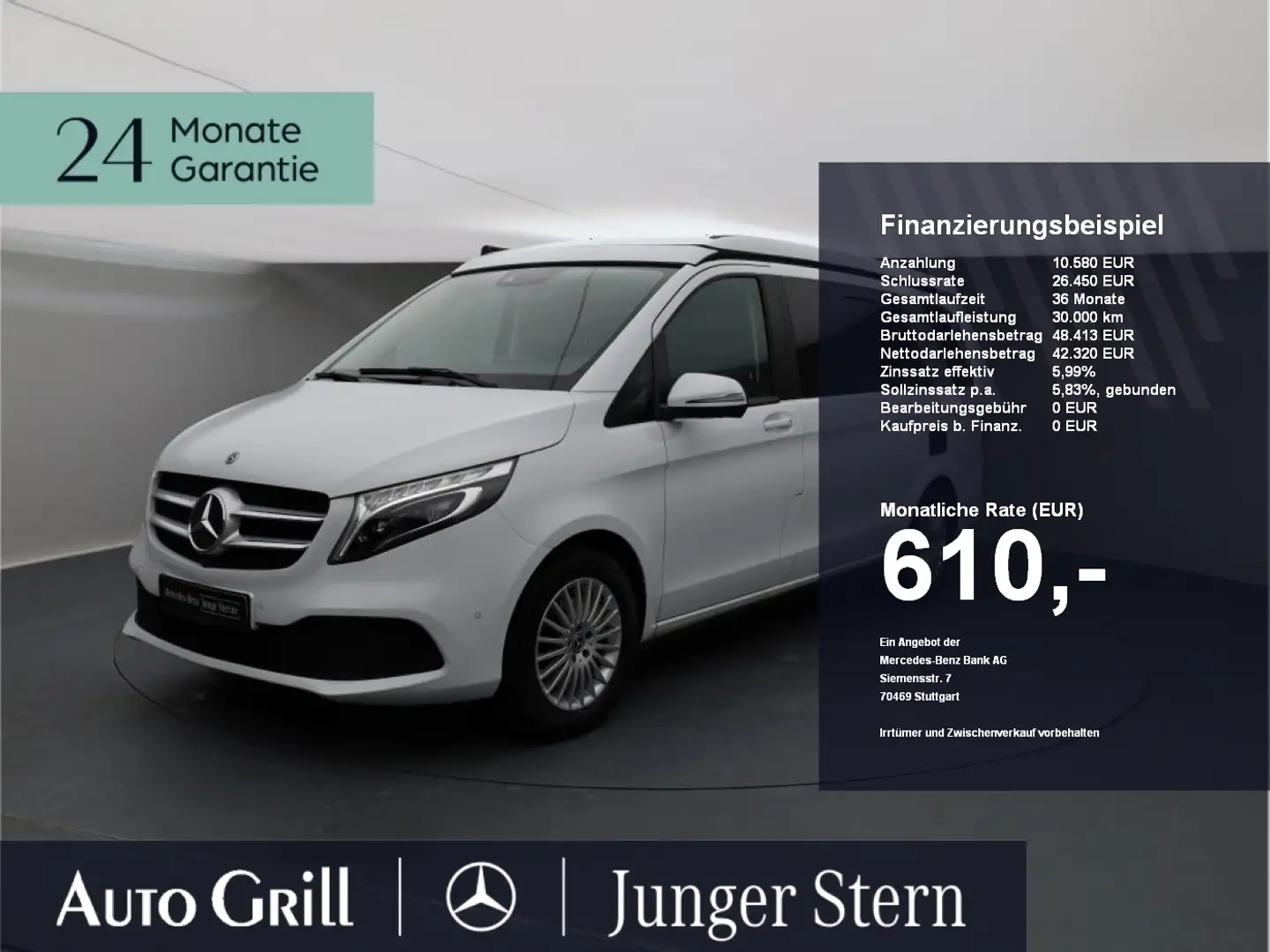 Mercedes-Benz Marco Polo V 250 d   9G Küche AHK 360 Tisch ILS Alb - 1