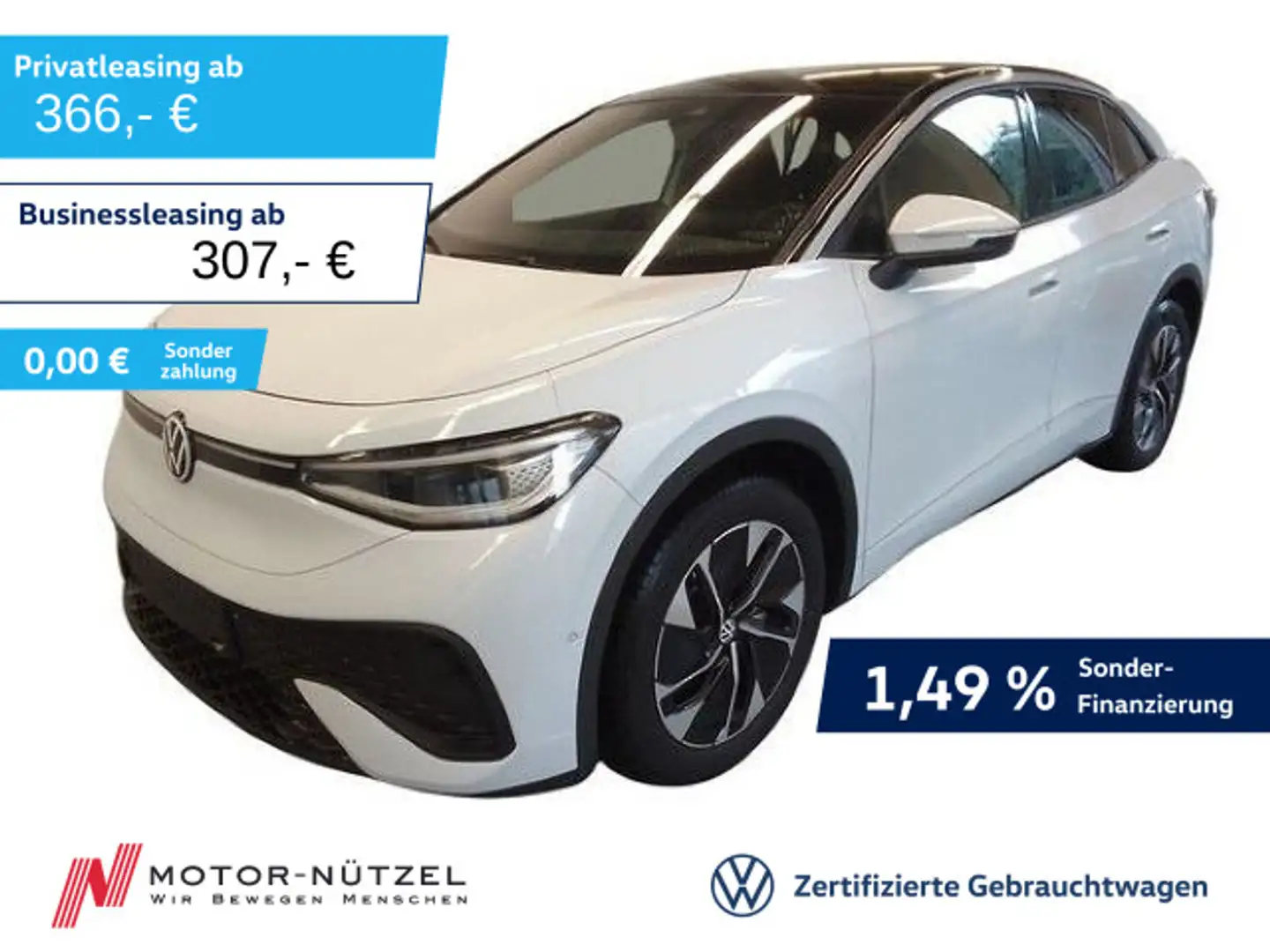 Volkswagen ID.5 125kw Pure 5JG+MATRIX+NAVI+PANO+ACC+SHZ+19Z Weiß - 1