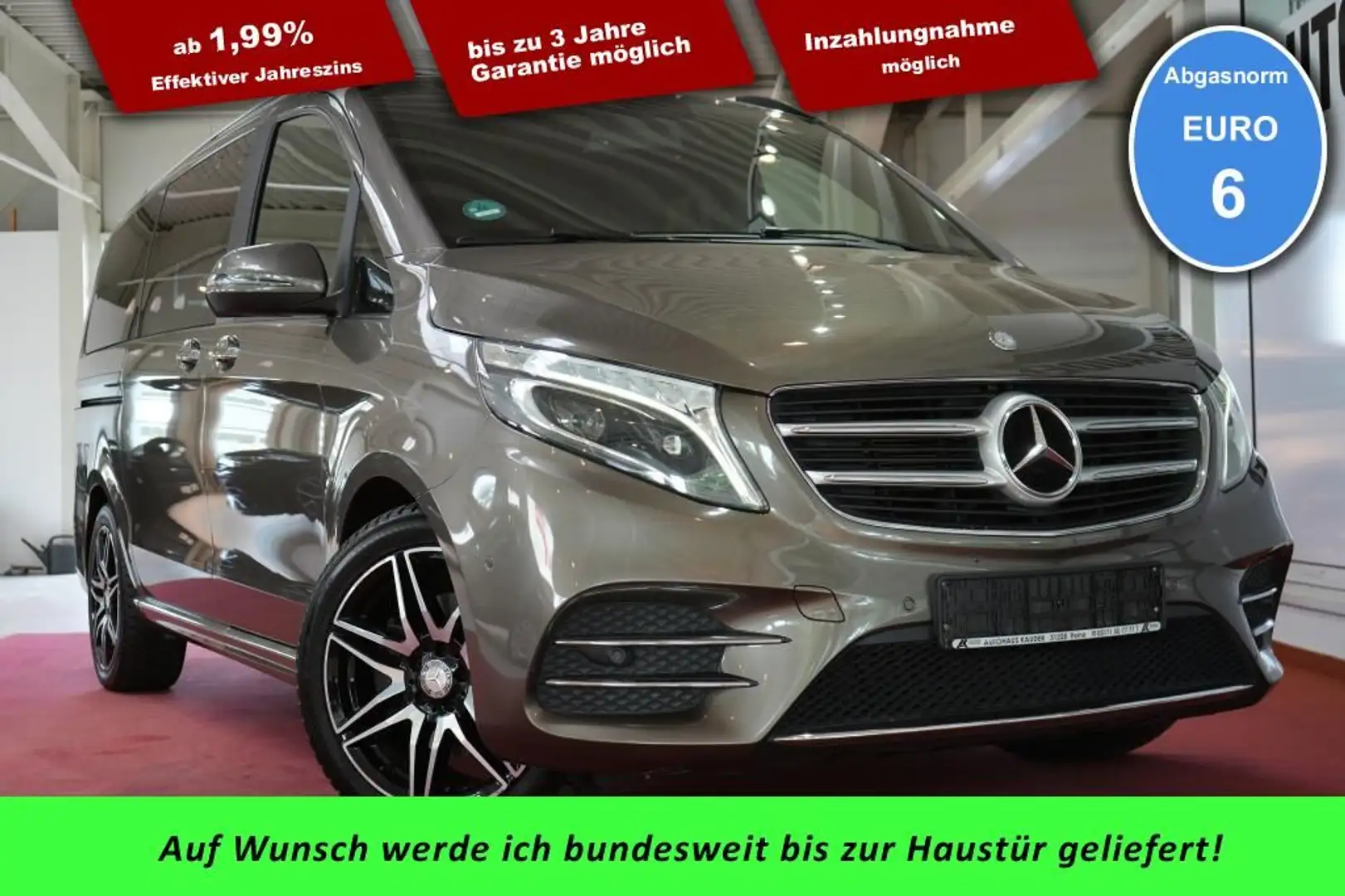 Mercedes-Benz V 250 d lang AMG 7-Sitzer*Navi*LED*Kamera*AHK Brun - 1