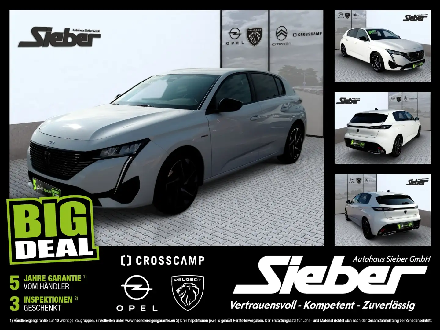 Peugeot 308 Allure Pack LED PDC Navi Kamera Tempomat White - 1