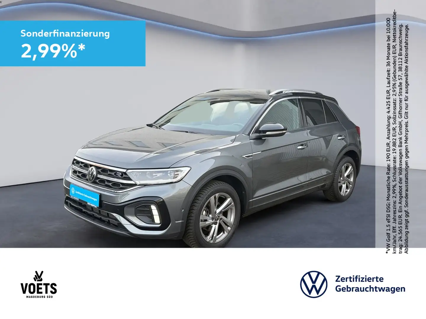 Volkswagen T-Roc R-LINE 1.5TSI DSG LED PLUS+NAVI+ACC+KAMERA Grau - 1