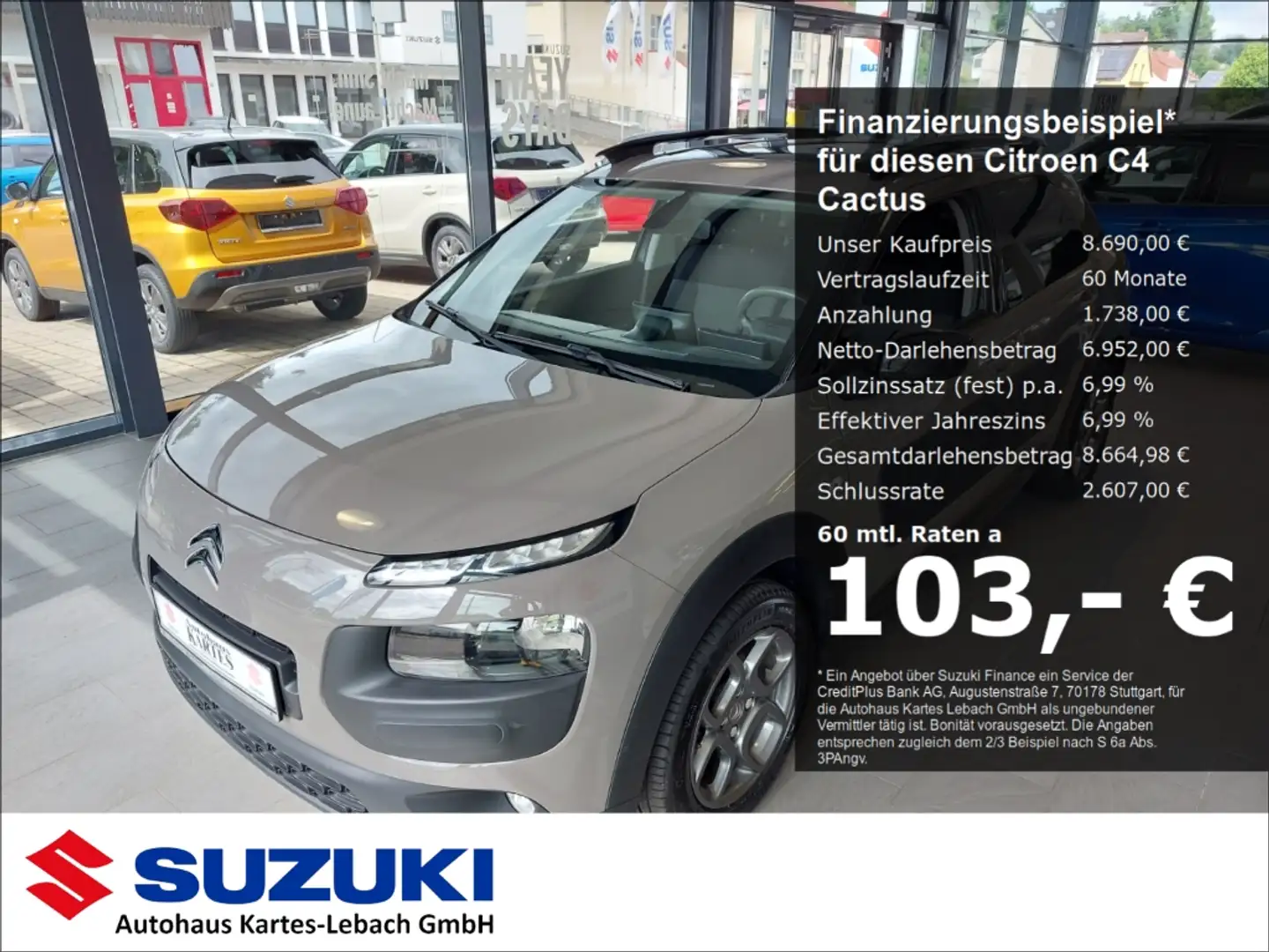 Citroen C4 Cactus Shine 1.6 BlueHDi  Auto.. AHK 1.Hand Scheckheft ge Beige - 1