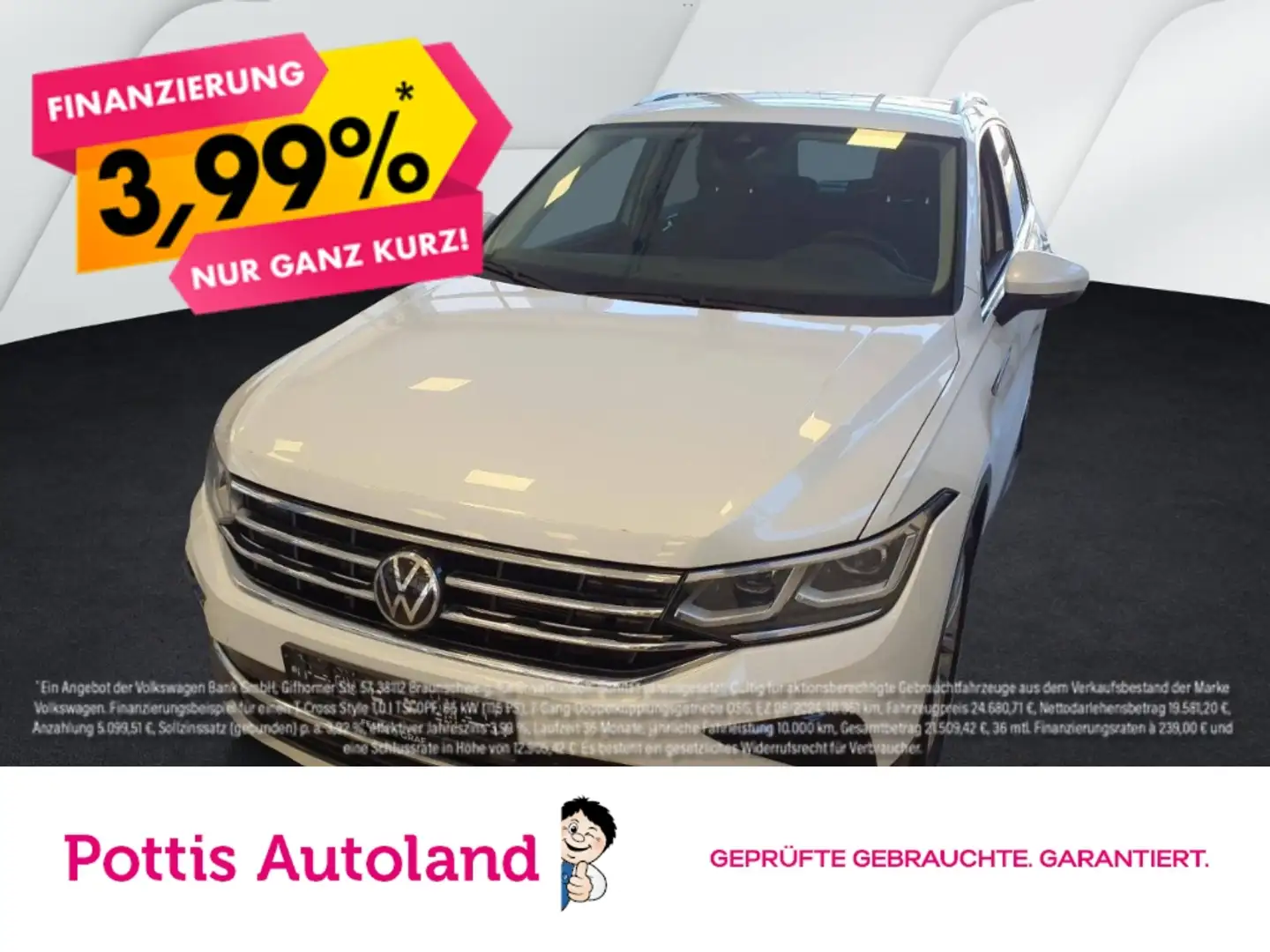 Volkswagen Tiguan 2.0 TDI DSG 4M ELEGANCE STANDHZG AHK IQ.LIGHT NAVI Weiß - 1