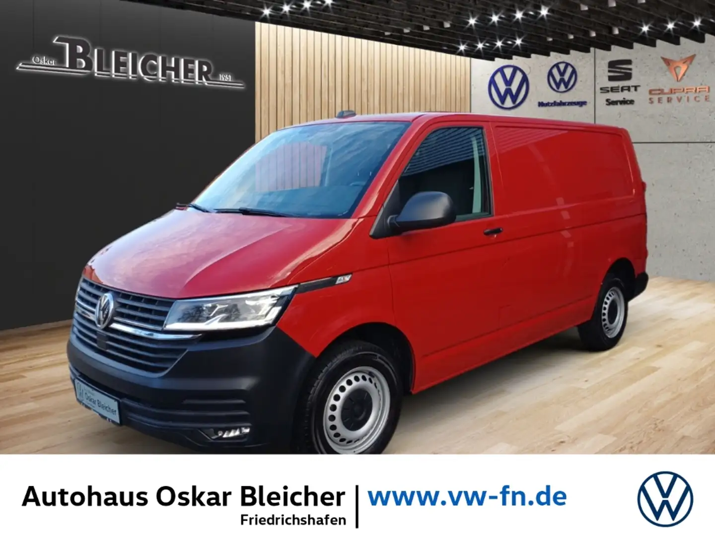 Volkswagen T6 Transporter Kasten FWD 2.0 TDI  Beifahrerdoppelsitzb. Rot - 1