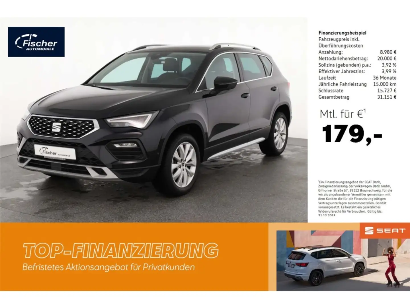 SEAT Ateca 1.5 TSI Xperience Schwarz - 1