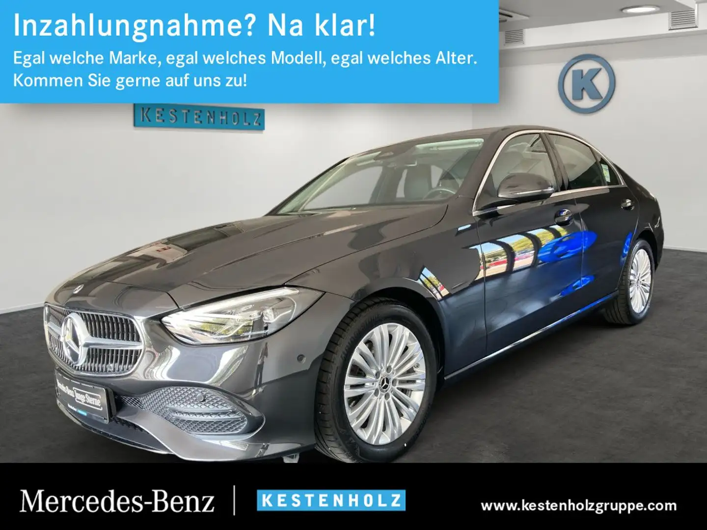 Mercedes-Benz C 180 Avantgarde KAMERA+AMBIENTE+SCHIEBEDACH+SHZ Grau - 1