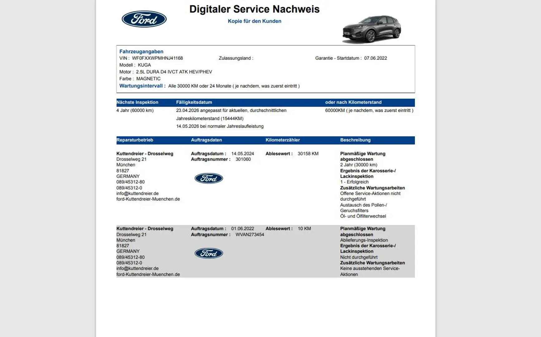 Ford Kuga ST-Line X Navi 2xKamera Voll-LED Leder Gris - 2