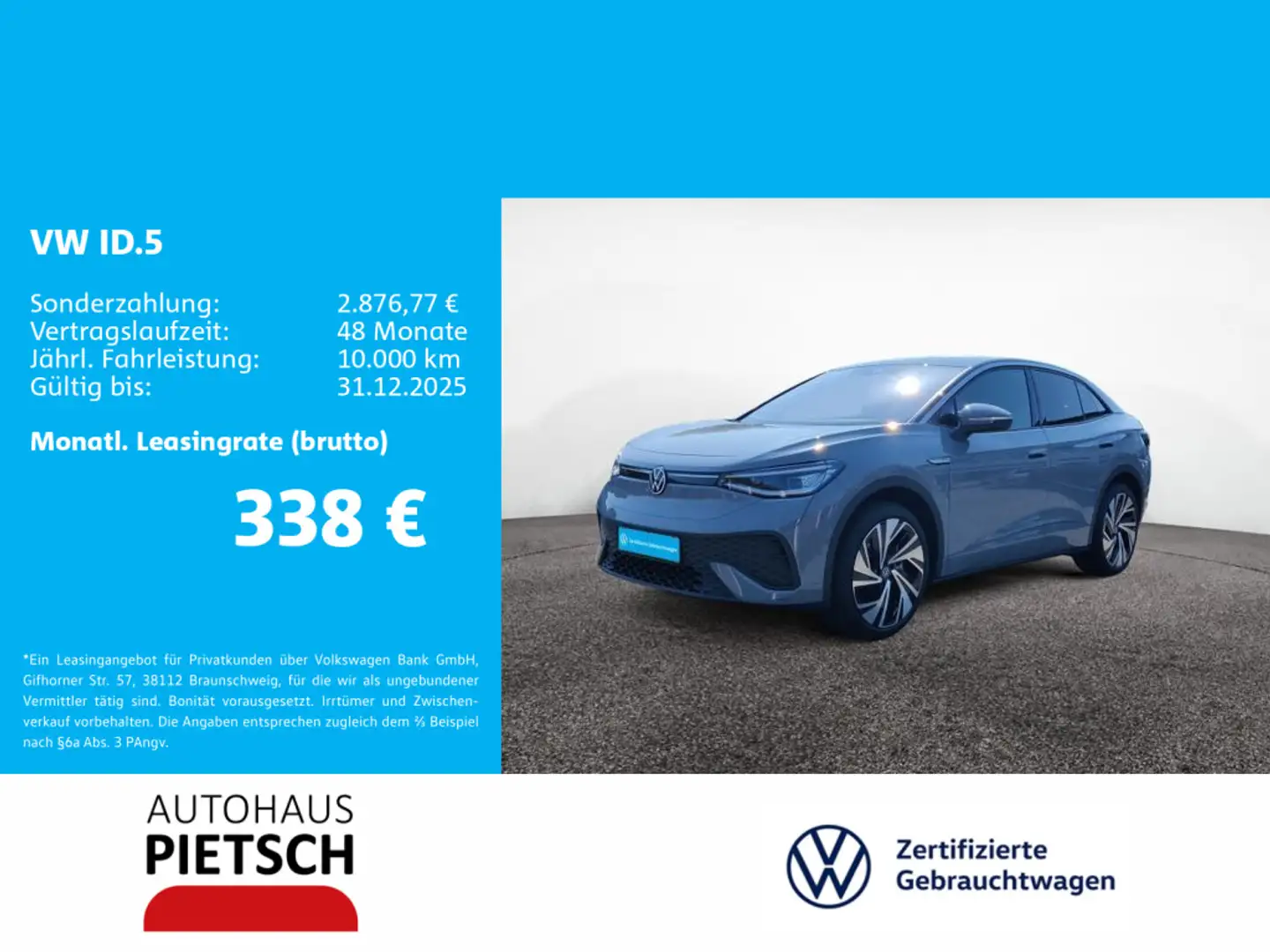 Volkswagen ID.5 Pro Performance IQ.Light AHK Keyless Kamera Grau - 1