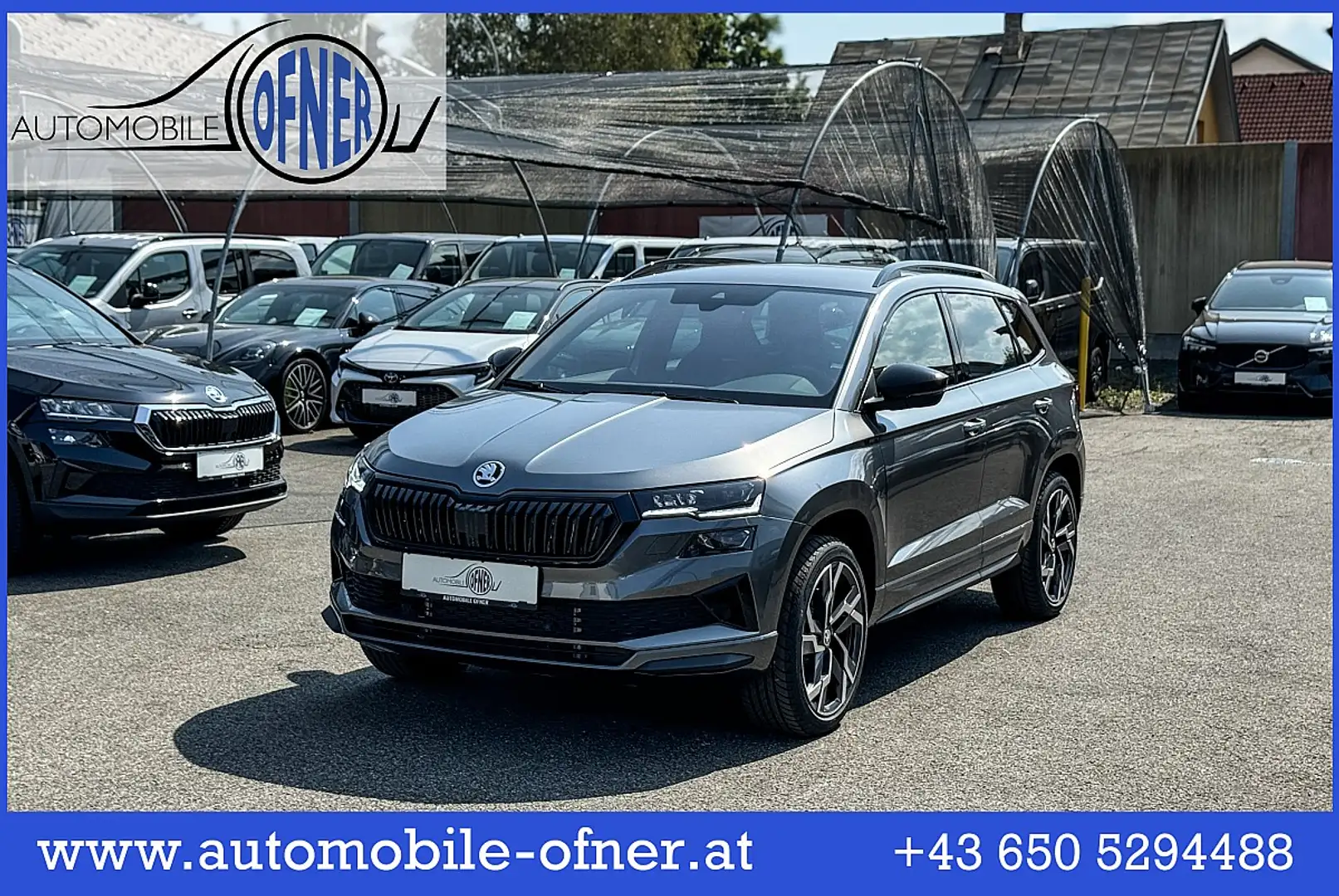 Skoda Karoq 2,0 TDI 4x4 DSG Sportline 8xAlu ACC AHK Matrix-... Grau - 1