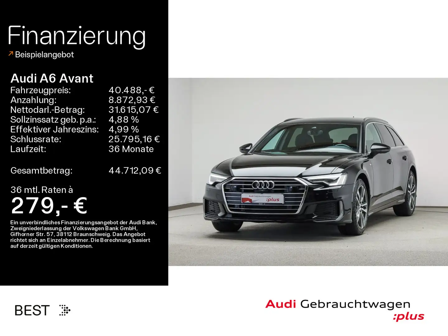 Audi A6 sport 40 TDI Assist Plus*S line Exter. Schwarz - 1