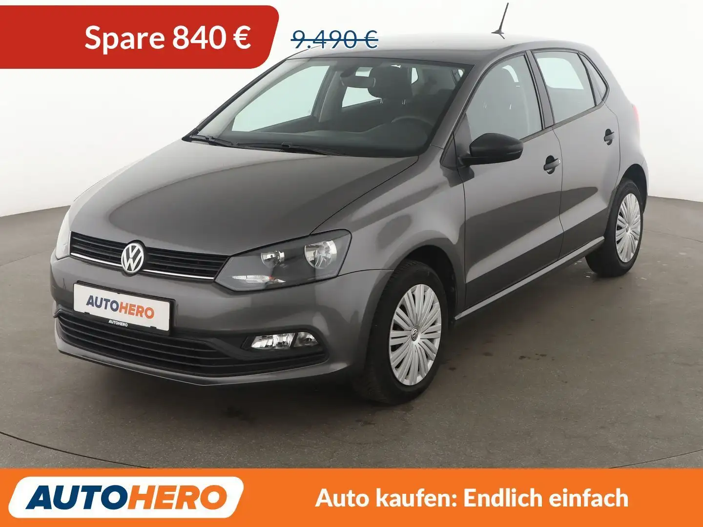 Volkswagen Polo 1.0 Trendline BMT*NAVI*TEMPO*PDC*KLIMA*GARANTIE* Grau - 1