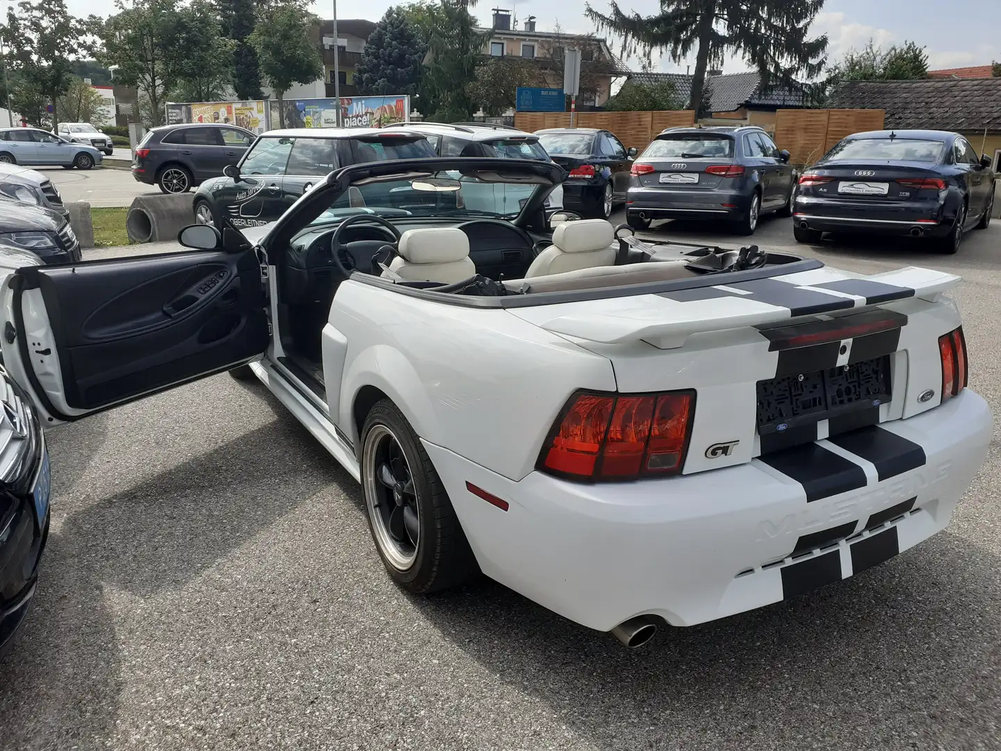 Ford Mustang GT 4,6 V8 Aut. Cabrio Klima Leder el. Verdeck Temp Weiß - 2
