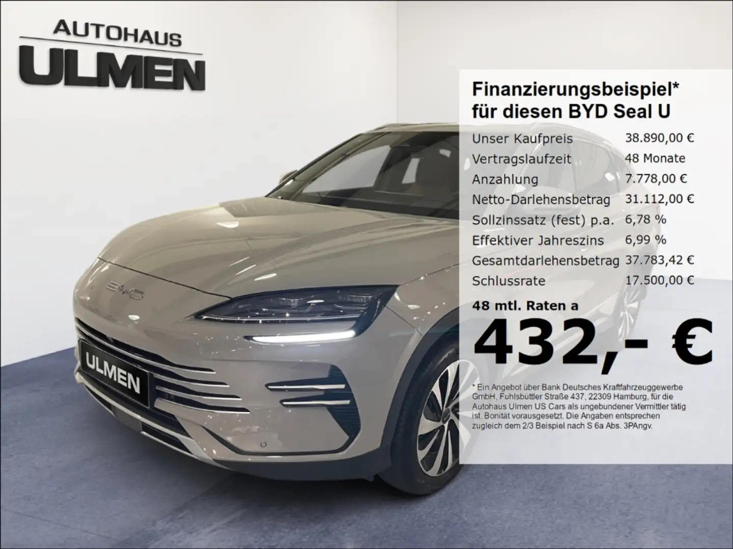 BYD Seal U DM-i 238KW Design AWD Leder Pano 360°Cam Voll Beige - 1