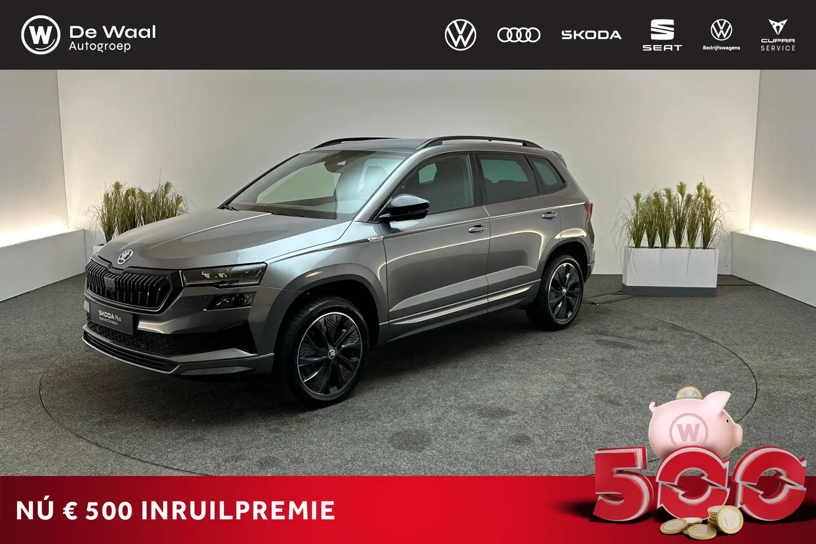 Skoda Karoq 1.5 TSI 150pk DSG ACT Sportline Business | Adaptiv Gris - 1