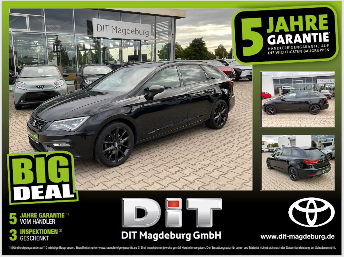 SEAT Leon 1.5 TGI ST FR Black Matt Edition Panorama Noir - 1