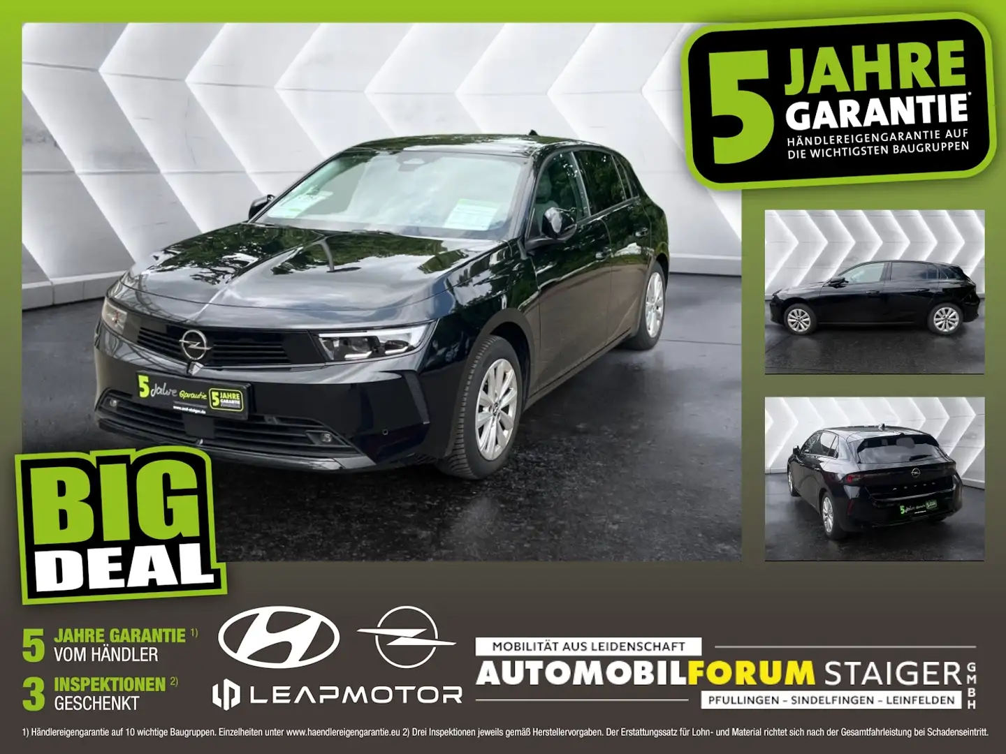 Opel Astra L 1.2 Turbo Business Elegance ACC FLA KAM Schwarz - 1