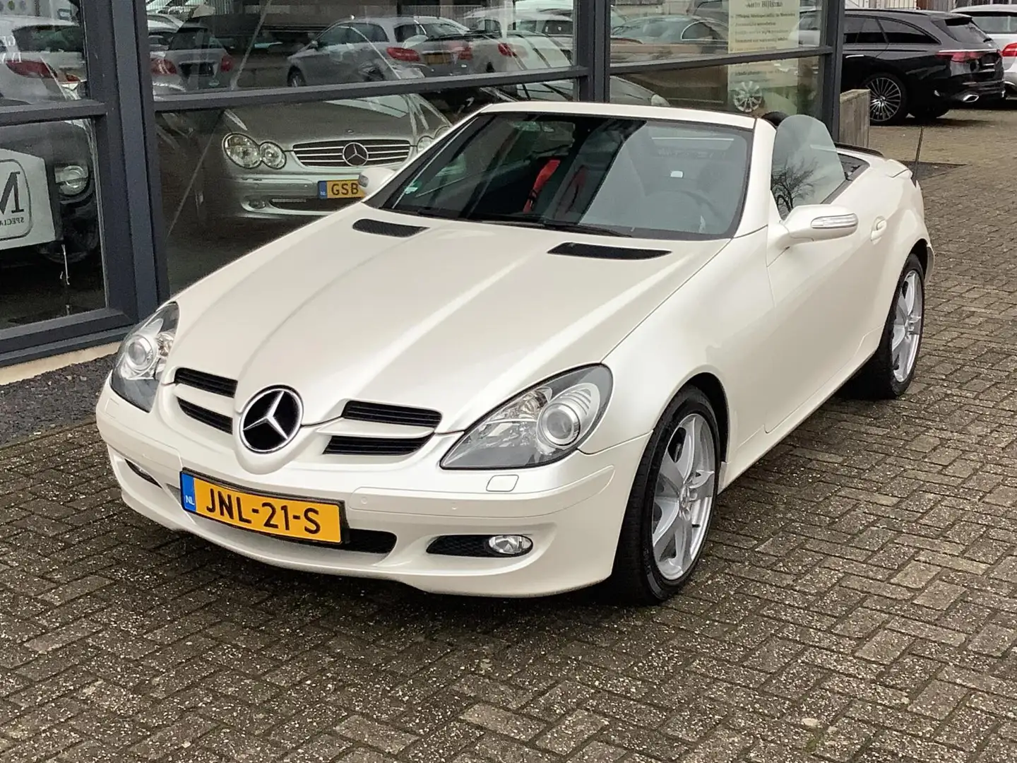 Mercedes-Benz SLK 200 K. Automaat, nekverwarming, xenon, parelmoer wit w Wit - 2