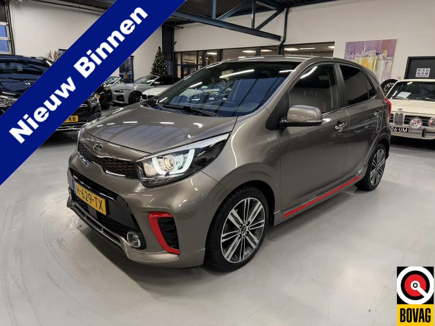Kia Picanto 1.0 T-GDI GT-Line Stuurverwarming Stoelverwarming Grijs - 1