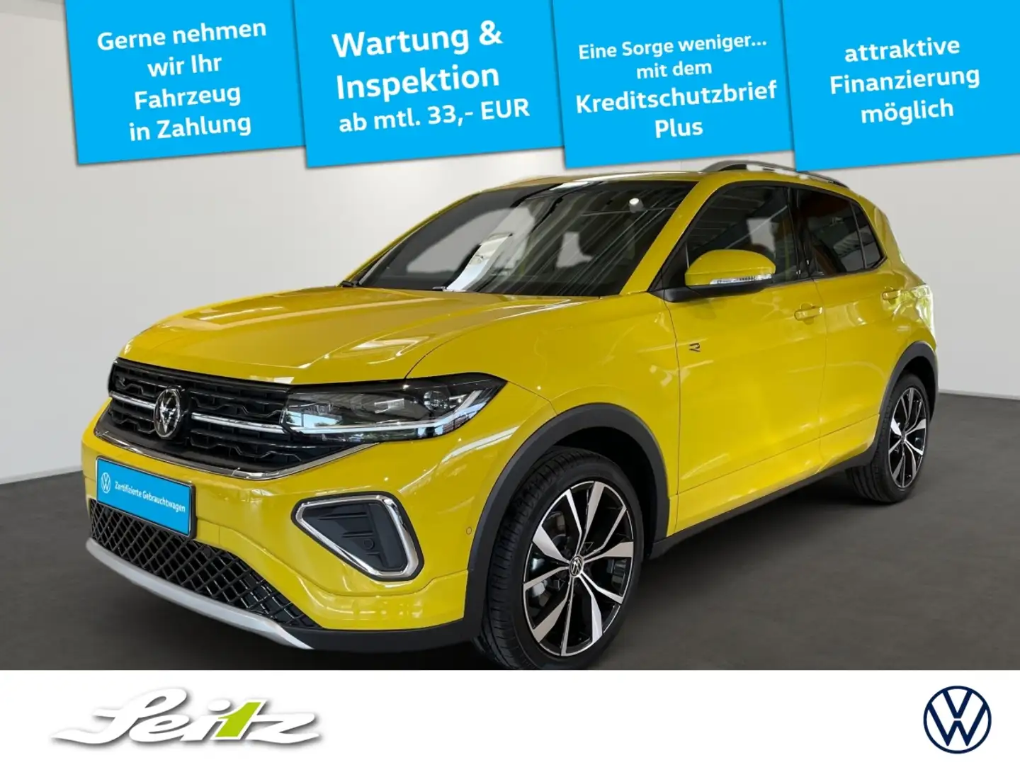 Volkswagen T-Cross 1.5 TSI R-Line *AHK*BEATS*NAVI*KAMERA*SITZH* Gelb - 1