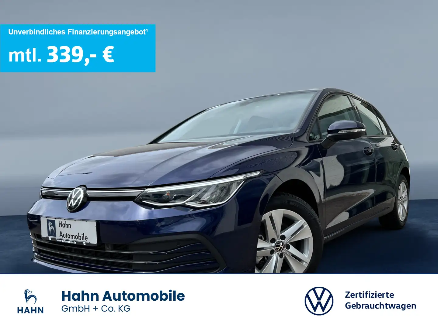 Volkswagen Golf VIII 2.0TDI DSG Life AHK Navi AppConnect Bleu - 1
