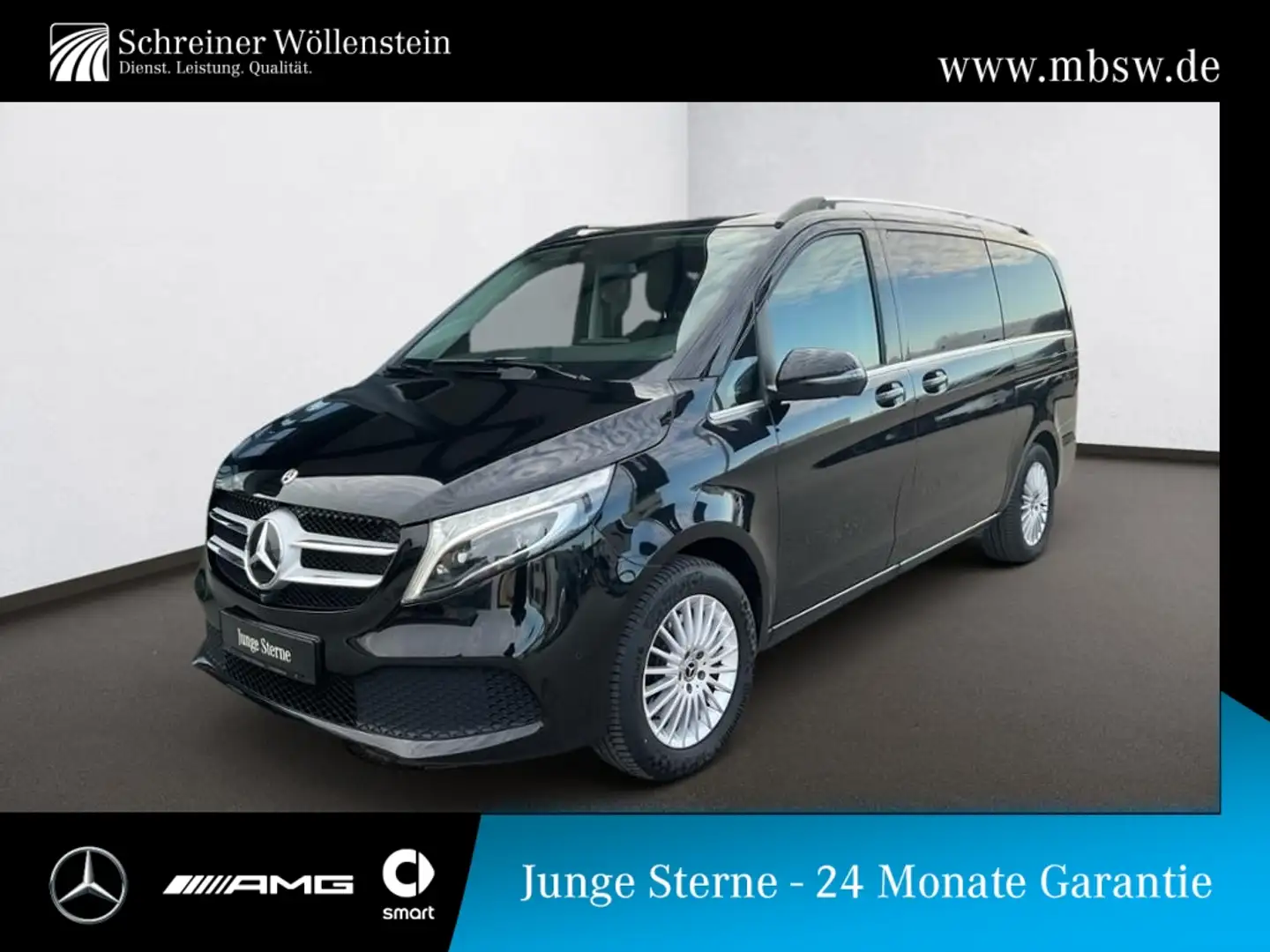 Mercedes-Benz V 300 d AVANTGARDE lang Kühlschr*Dirstr.*AHK*360 Schwarz - 1