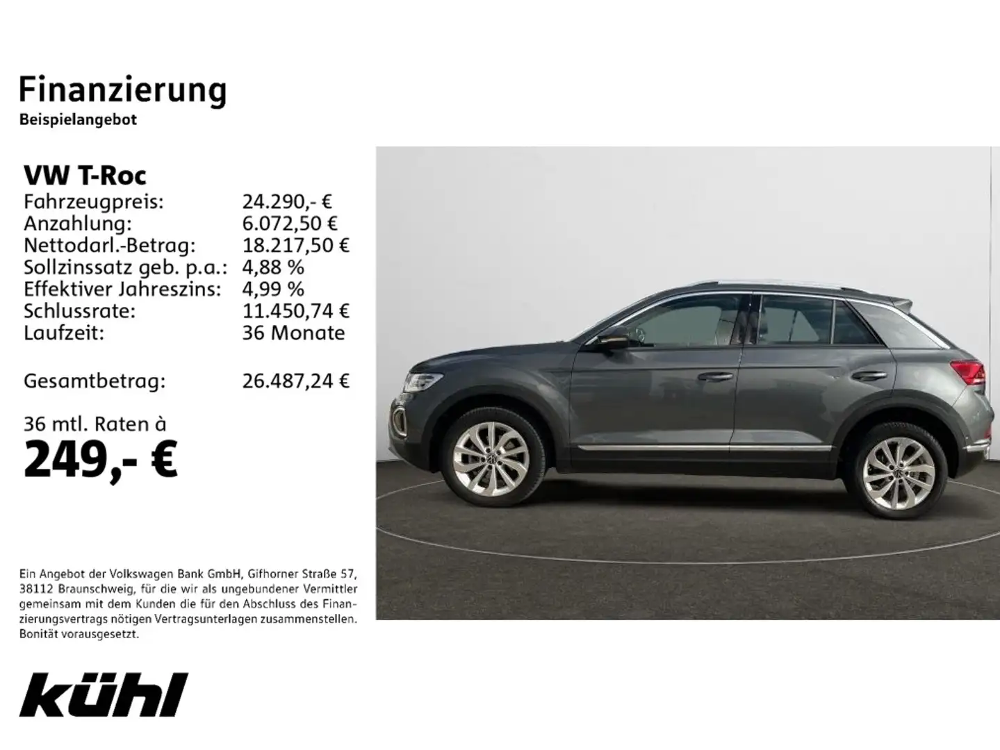 Volkswagen T-Roc 1.5 TSI Style Navi,Kamera Gris - 2