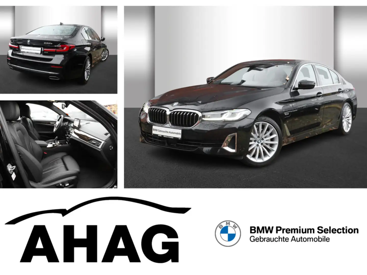 BMW 530 e Navi Leder Tempom.aktiv Glasdach Bluetooth MP3 S Schwarz - 1