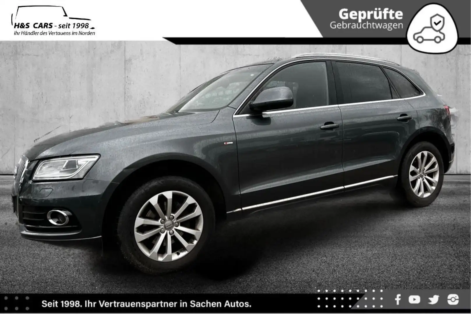 Audi Q5 2.0 TDI quattro 1H S-LINE VOLL LÜCKENLOS SERV Grau - 2