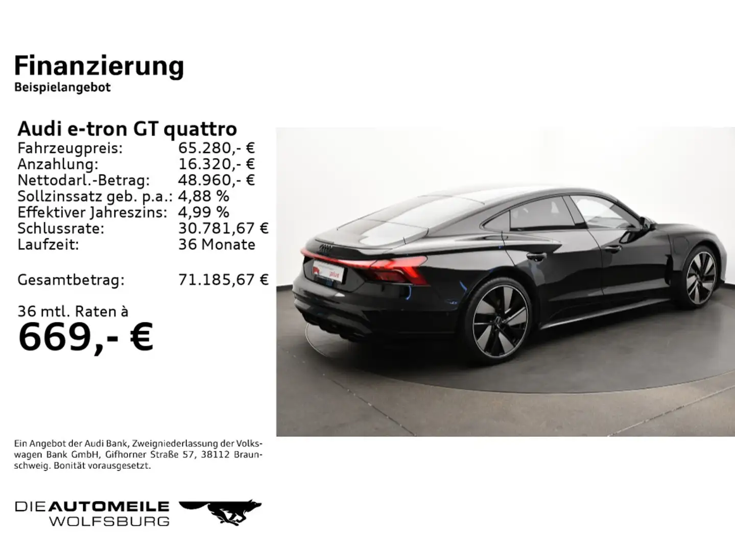 Audi e-tron GT Pano/Tempo/Einparkhi Schwarz - 2
